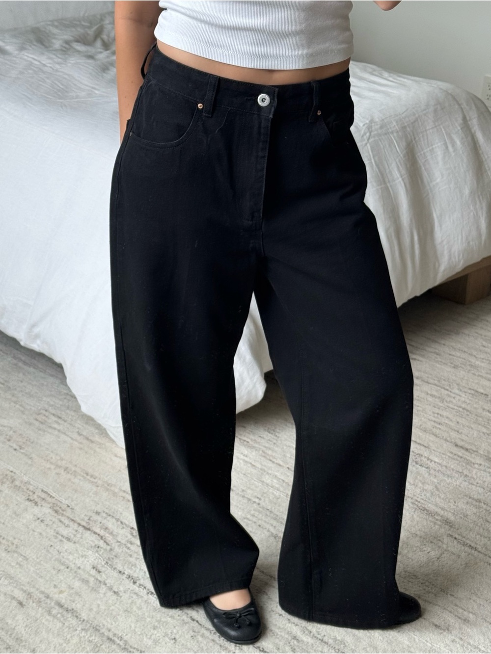 Cotton On Black Wide-Leg Women's Jeans